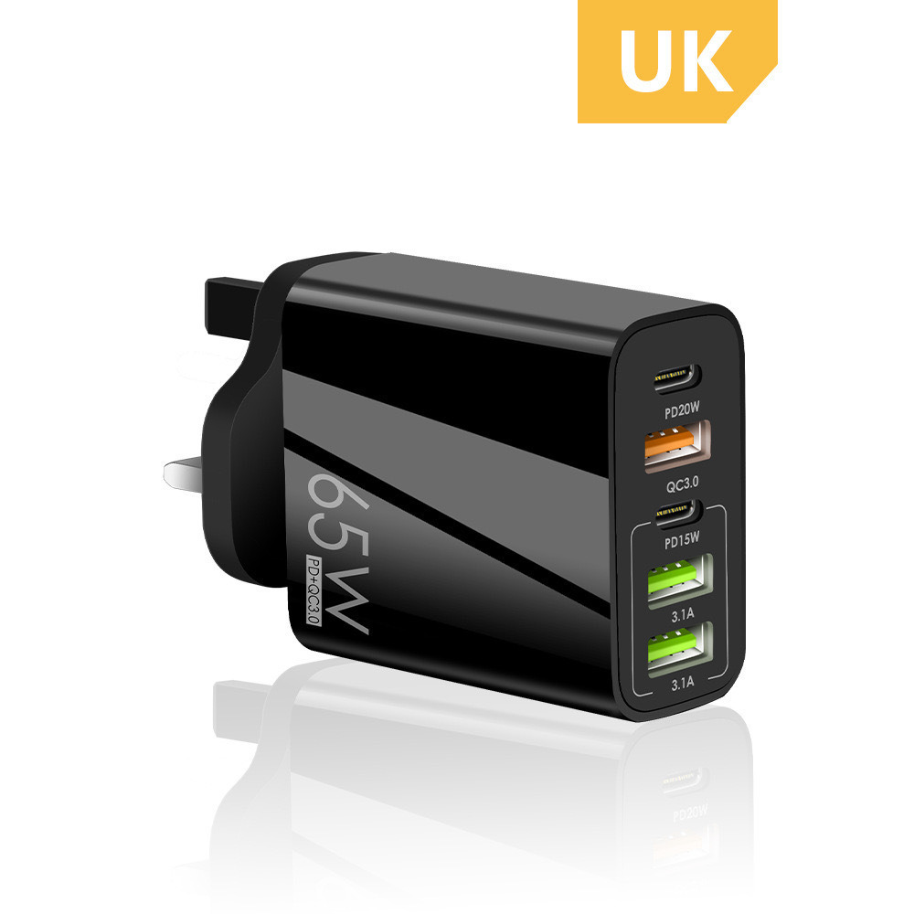 65W Quick Charger UK Plug Fast Wall Charger Power Adapter 5 Port USB-C PD Type C - Picture 11 of 12