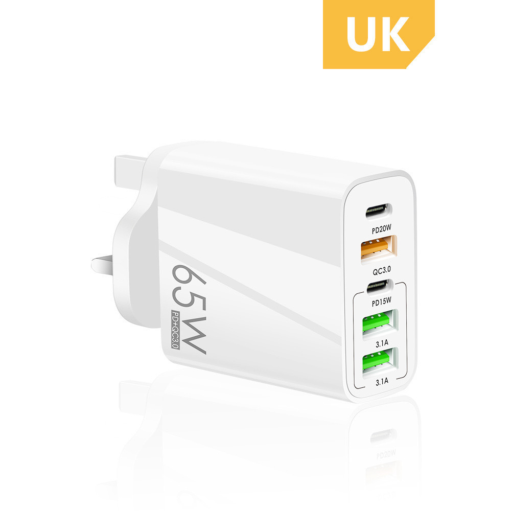 65W Quick Charger UK Plug Fast Wall Charger Power Adapter 5 Port USB-C PD Type C - Picture 12 of 12