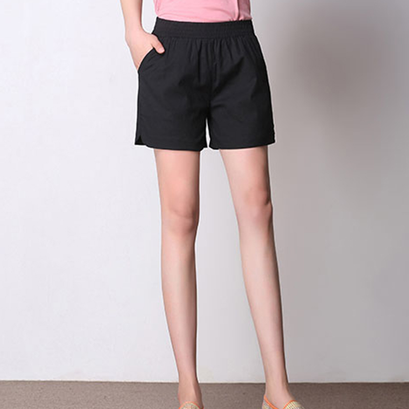 Summer Women's Casual Linen Shorts Trunks Ladies Elastic Waist Beach Short Pants - Picture 30 of 40