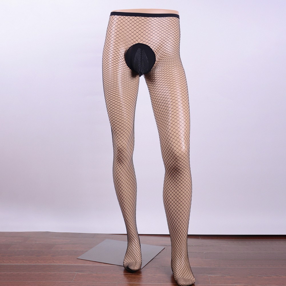 Stylish Men's Sexy Fishnet Sheer Pantyhose Lingerie Stockings Tights Underwear - Picture 32 of 40