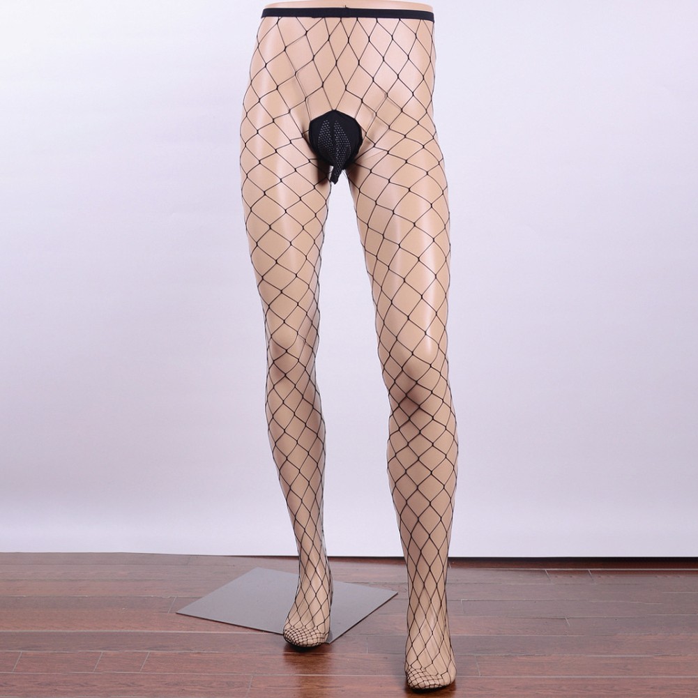 Stylish Men's Sexy Fishnet Sheer Pantyhose Lingerie Stockings Tights Underwear - Picture 36 of 40