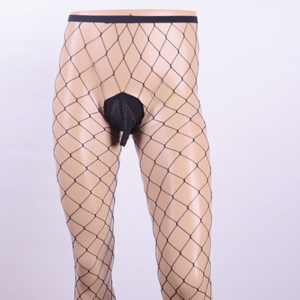 Stylish Men's Sexy Fishnet Sheer Pantyhose Lingerie Stockings Tights Underwear - Picture 37 of 40