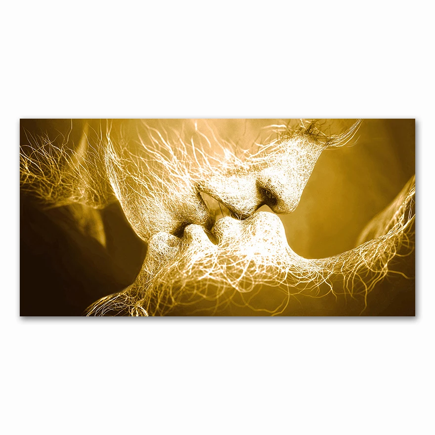 Love Kiss Abstract Canvas Painting Wall Art Posters Prints Mural - Picture 5 of 6