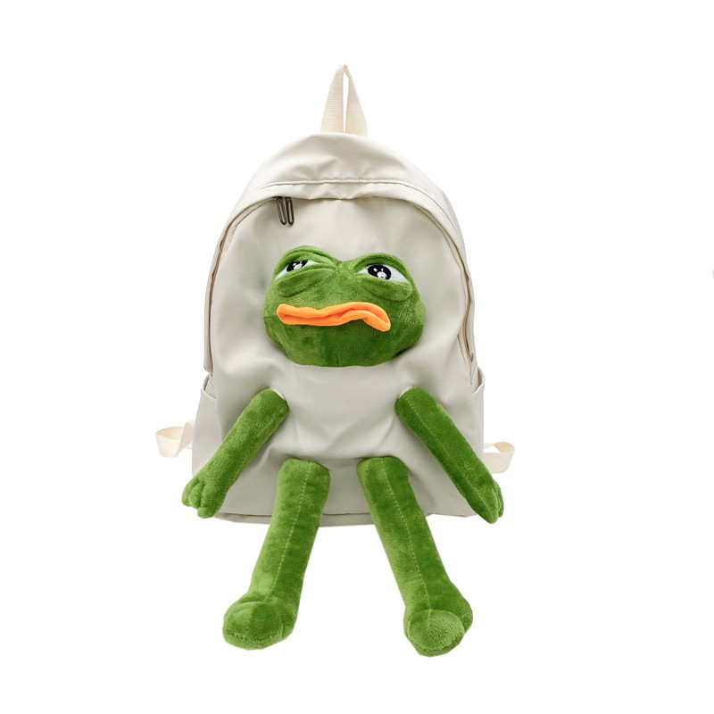 Mochila de muñeca de peluche Sad Frog 2025 divertida linda bolsa de gran capacidad - Imagen 25 de 31