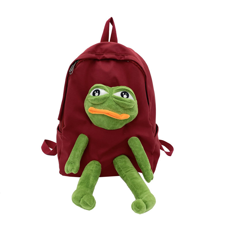 Mochila de muñeca de peluche Sad Frog 2025 divertida linda bolsa de gran capacidad - Imagen 28 de 31