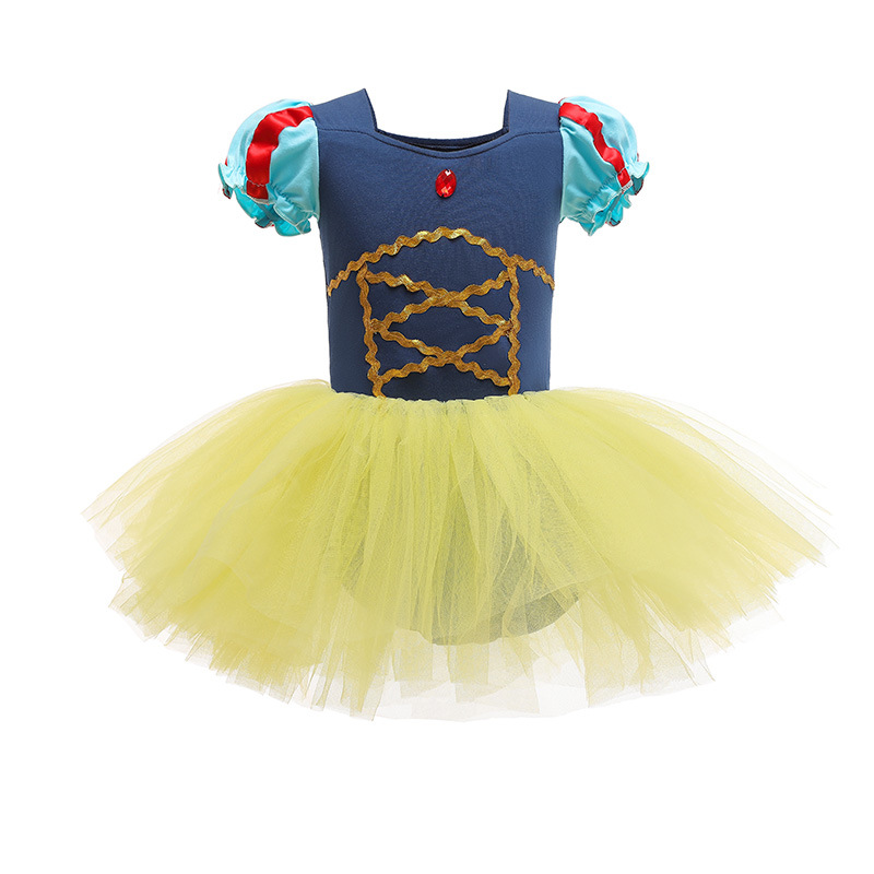 Girls Ballerina Ballet Dance Dress Elsa Snow White Leotard Tutu Skirts Costumes