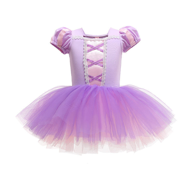 Girls Ballerina Ballet Dance Dress Elsa Snow White Leotard Tutu Skirts Costumes - Picture 22 of 64