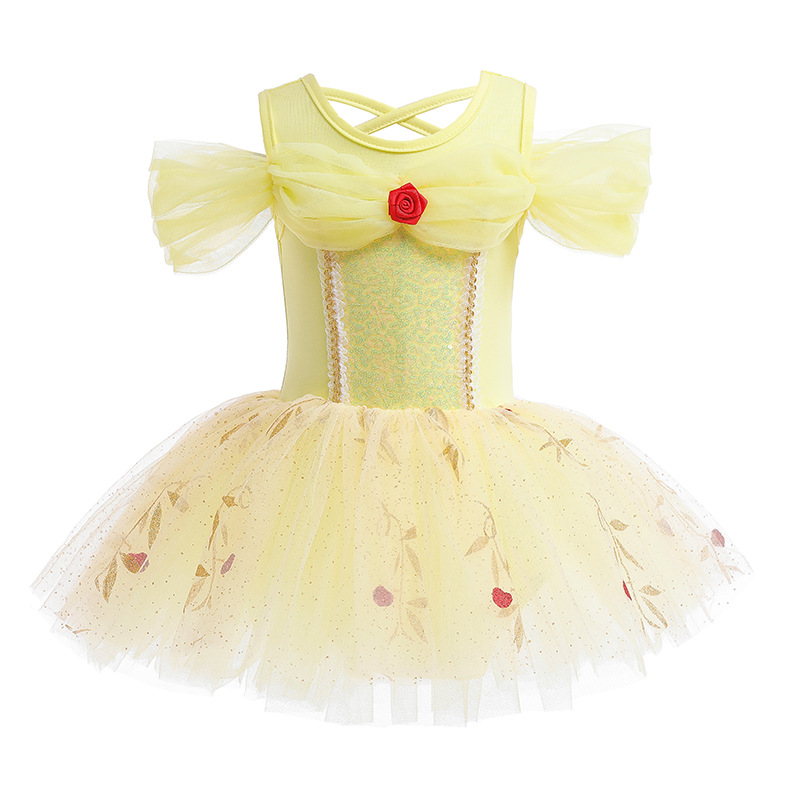Girls Ballerina Ballet Dance Dress Elsa Snow White Leotard Tutu Skirts Costumes - Picture 25 of 64