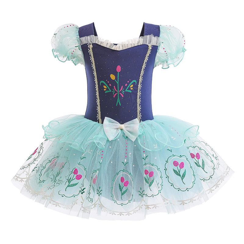 Girls Ballerina Ballet Dance Dress Elsa Snow White Leotard Tutu Skirts Costumes - Picture 29 of 64