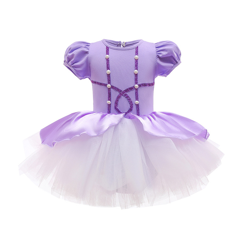 Girls Ballerina Ballet Dance Dress Elsa Snow White Leotard Tutu Skirts Costumes - Picture 36 of 64