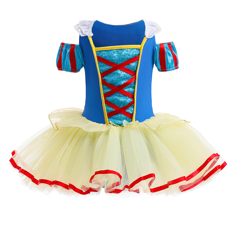 Girls Ballerina Ballet Dance Dress Elsa Snow White Leotard Tutu Skirts Costumes - Picture 43 of 64