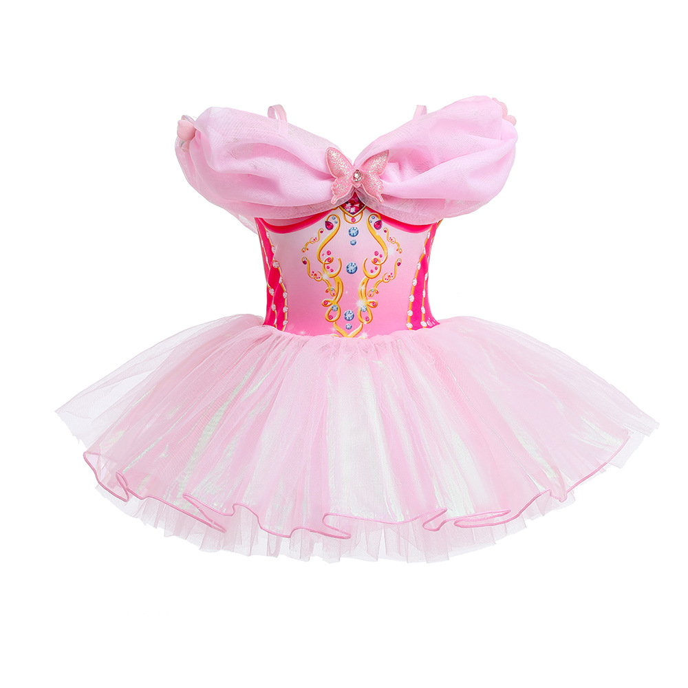 Girls Ballerina Ballet Dance Dress Elsa Snow White Leotard Tutu Skirts Costumes - Picture 49 of 64