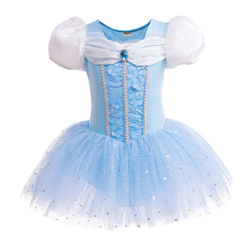 Girls Ballerina Ballet Dance Dress Elsa Snow White Leotard Tutu Skirts Costumes - Picture 52 of 64