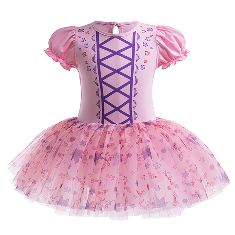 Girls Ballerina Ballet Dance Dress Elsa Snow White Leotard Tutu Skirts Costumes - Picture 62 of 64