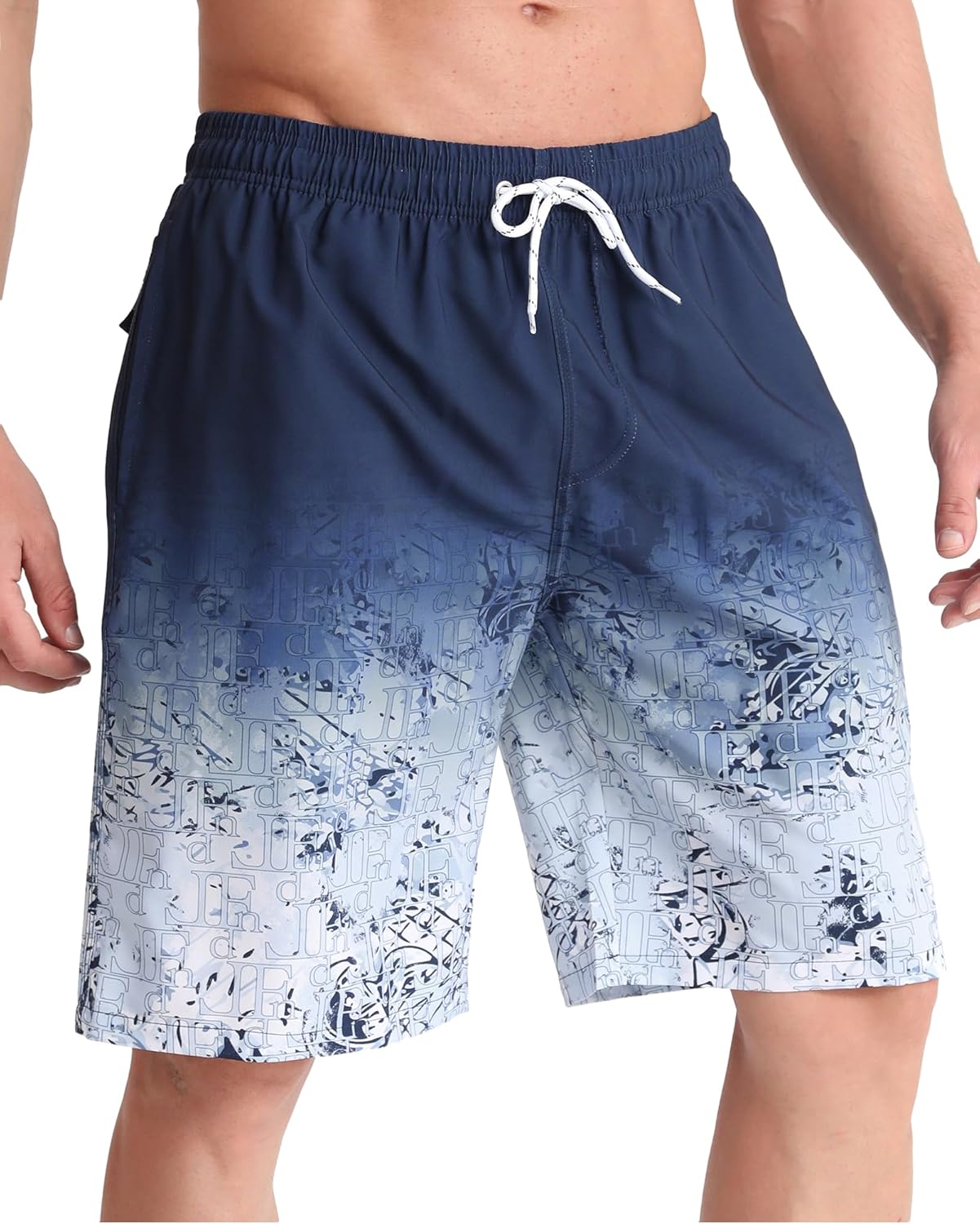 Men's 9" Quick-Dry Stretch Swim Trunks with Mesh Lining & Pockets - Picture 27 of 47