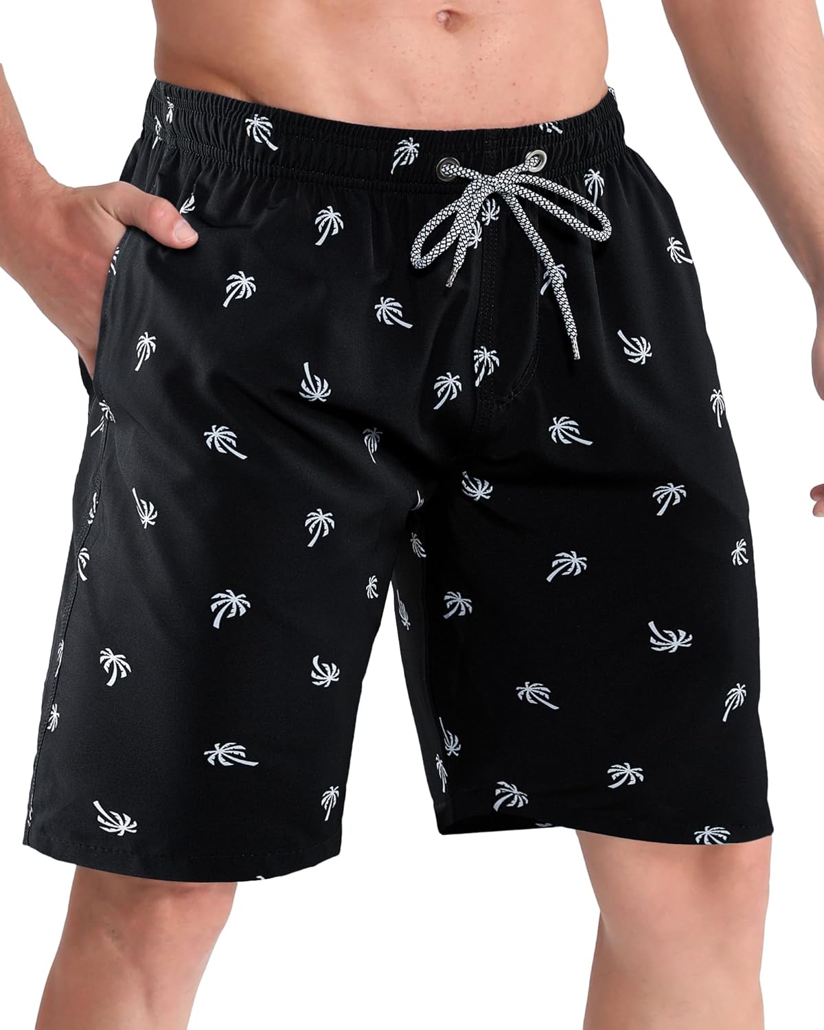 Men's 9" Quick-Dry Stretch Swim Trunks with Mesh Lining & Pockets - Picture 37 of 47