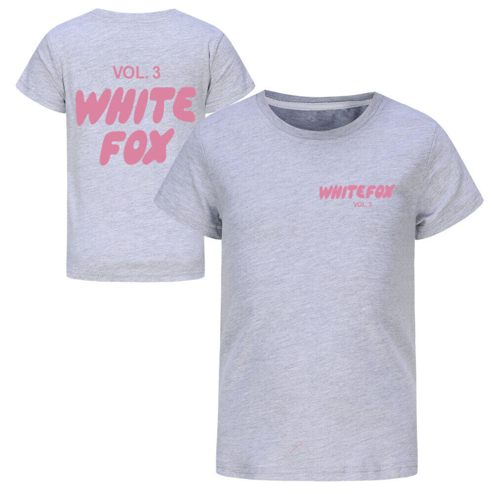 Kids Girls White Boys Foxes Cotton Casual Short Sleeve T-shirt Tops Gifts 2-13Y