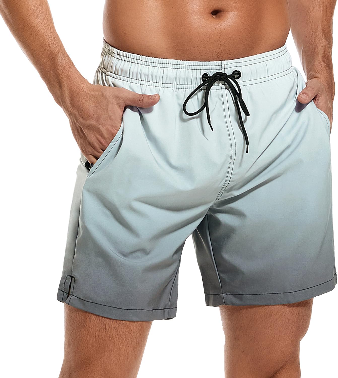 Men's Quick-Dry Swim Trunks Beach Shorts with Pockets - Picture 25 of 40