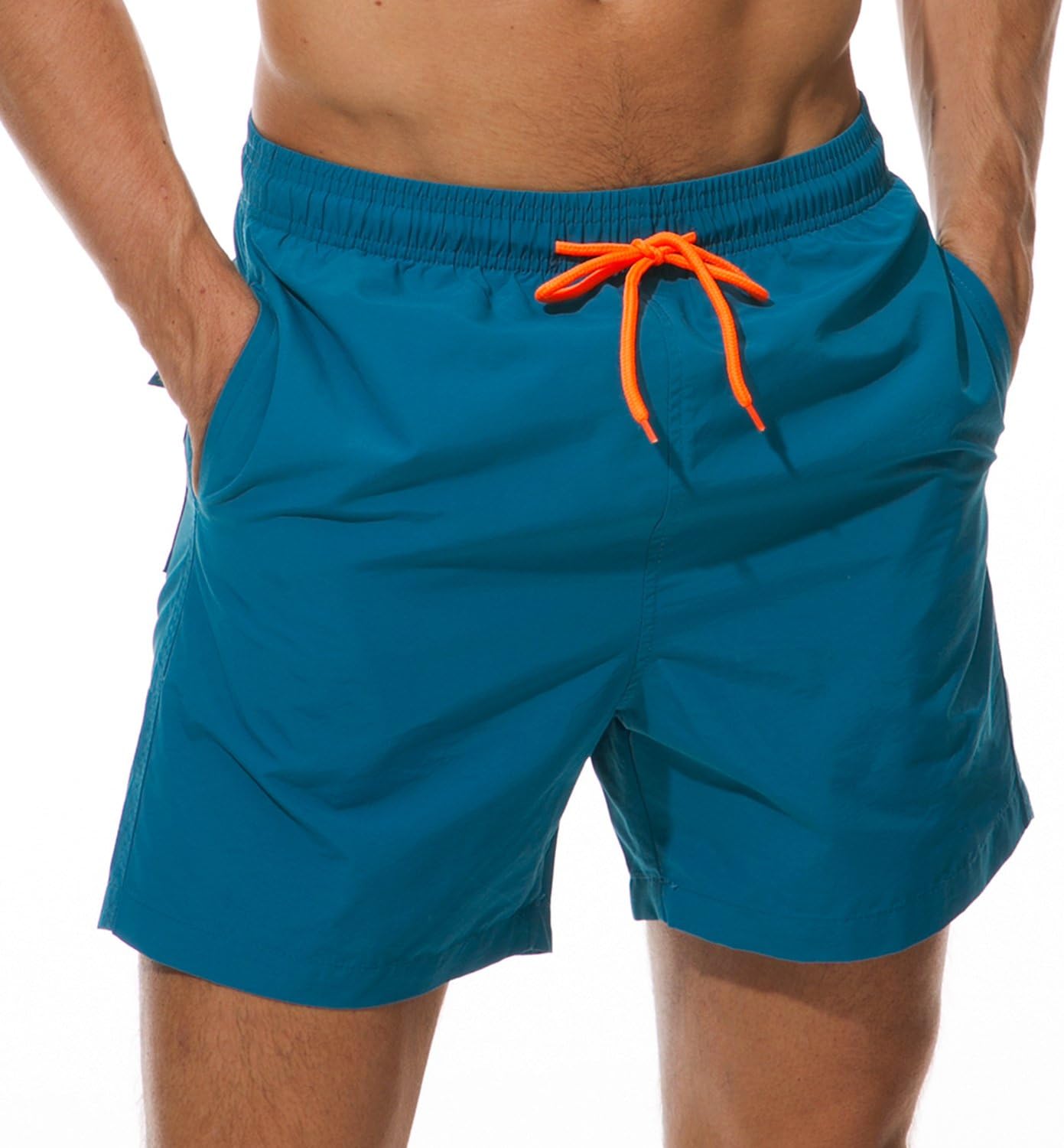 Men's Quick-Dry Swim Trunks Beach Shorts with Pockets - Picture 26 of 40