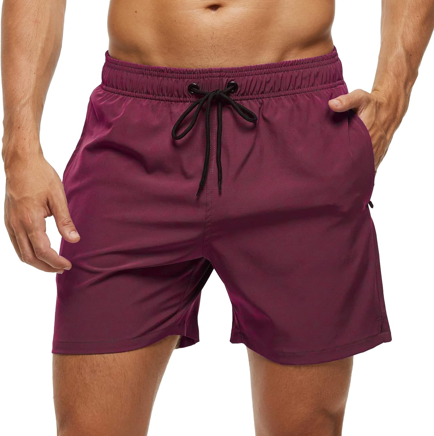 Men's Quick-Dry Swim Trunks Beach Shorts with Pockets - Picture 27 of 40