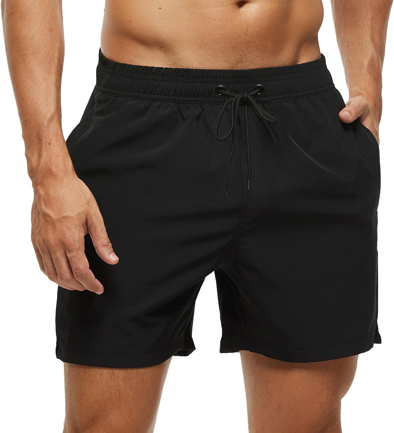 Men's Quick-Dry Swim Trunks Beach Shorts with Pockets - Picture 38 of 40