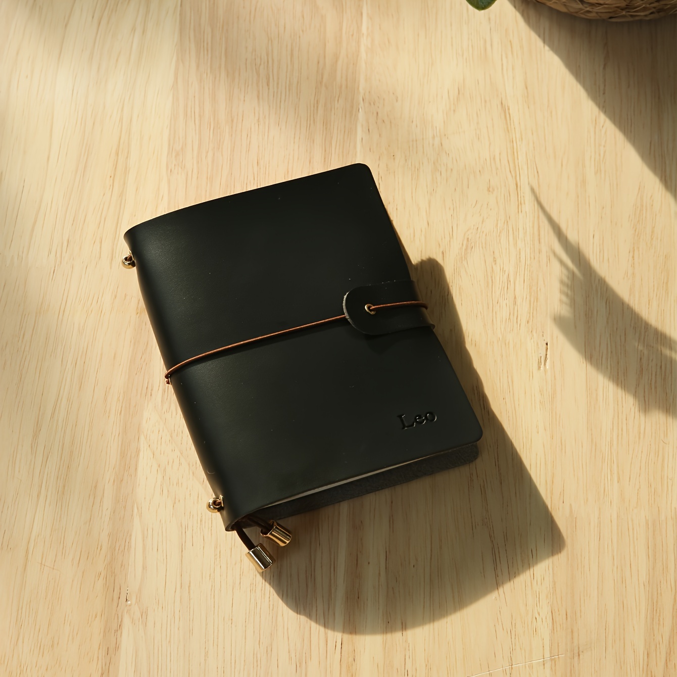 Customizable Faux Leather Passport Holder with A7 Journal & Card Slots