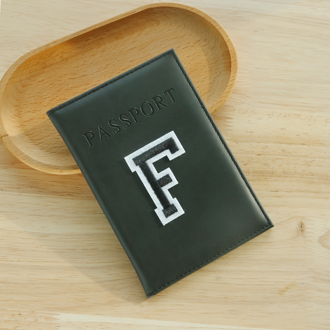 Custom Baseball Passport Holder w/ Initials - Faux Leather Case, Perfect Gift - Picture 17 of 24