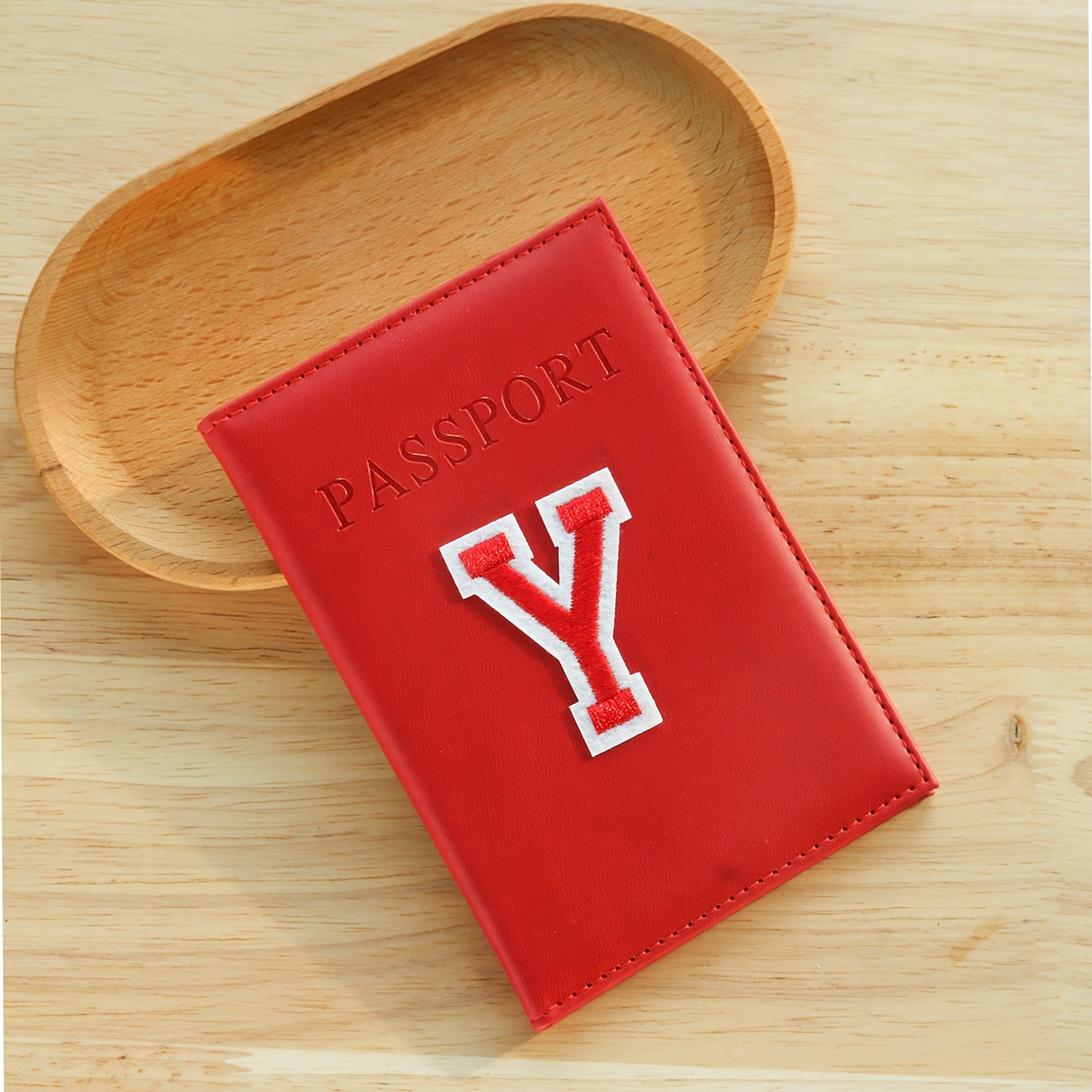 Custom Baseball Passport Holder w/ Initials - Faux Leather Case, Perfect Gift - Picture 23 of 24