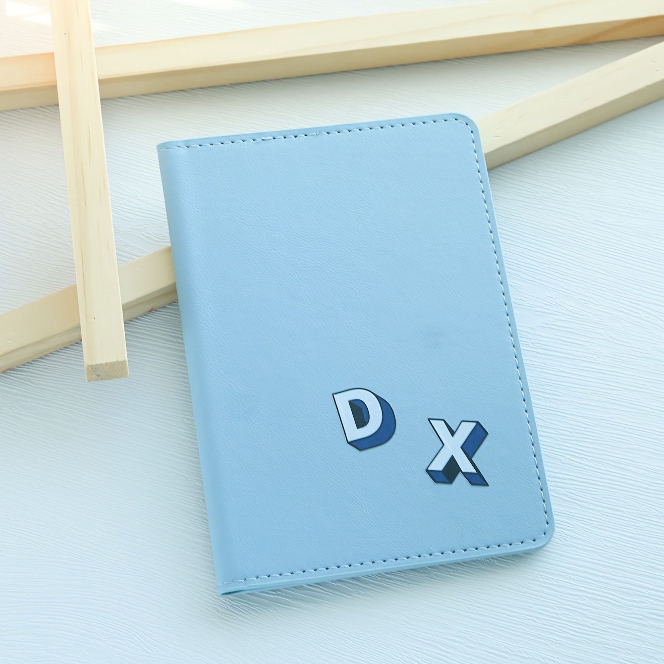 Custom Initial PU Passport Holder Foldable Travel Wallet, Stain-Resistant Retro