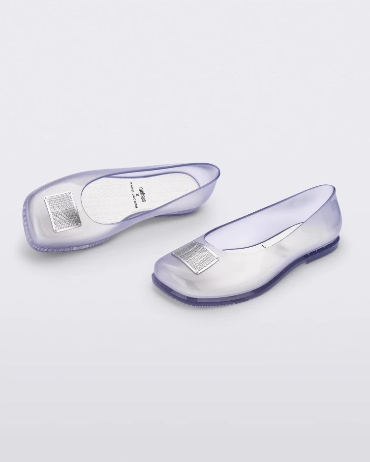 Melissa Single Shoes Flat Bottom Baotou Square Toe Jelly Shoes Melissa Ruby Marc - Picture 18 of 20