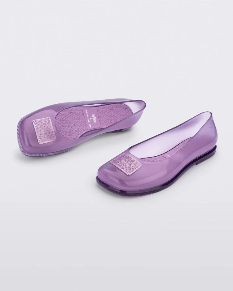 Melissa Single Shoes Flat Bottom Baotou Square Toe Jelly Shoes Melissa Ruby Marc - Picture 20 of 20