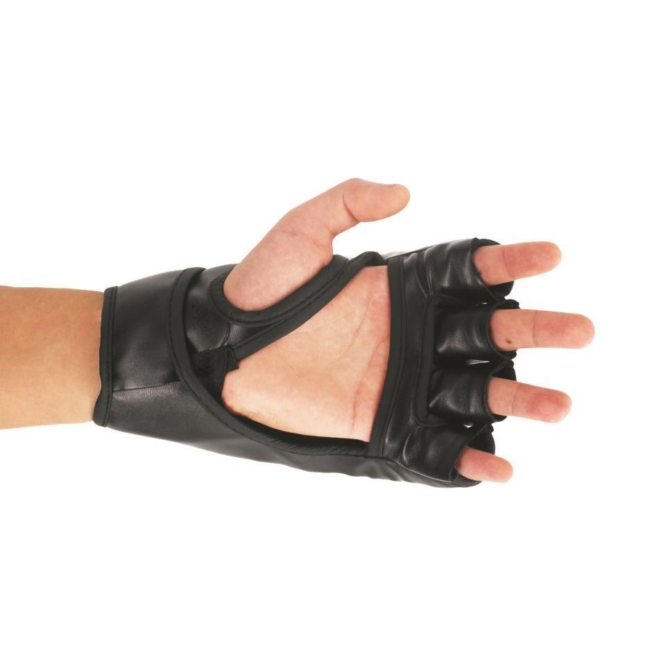 MMA Kampfhandschuhe Muay Thai UFC Sanda Training Sparring Lederhandschuhe schwarz 1 - Bild 6 von 12