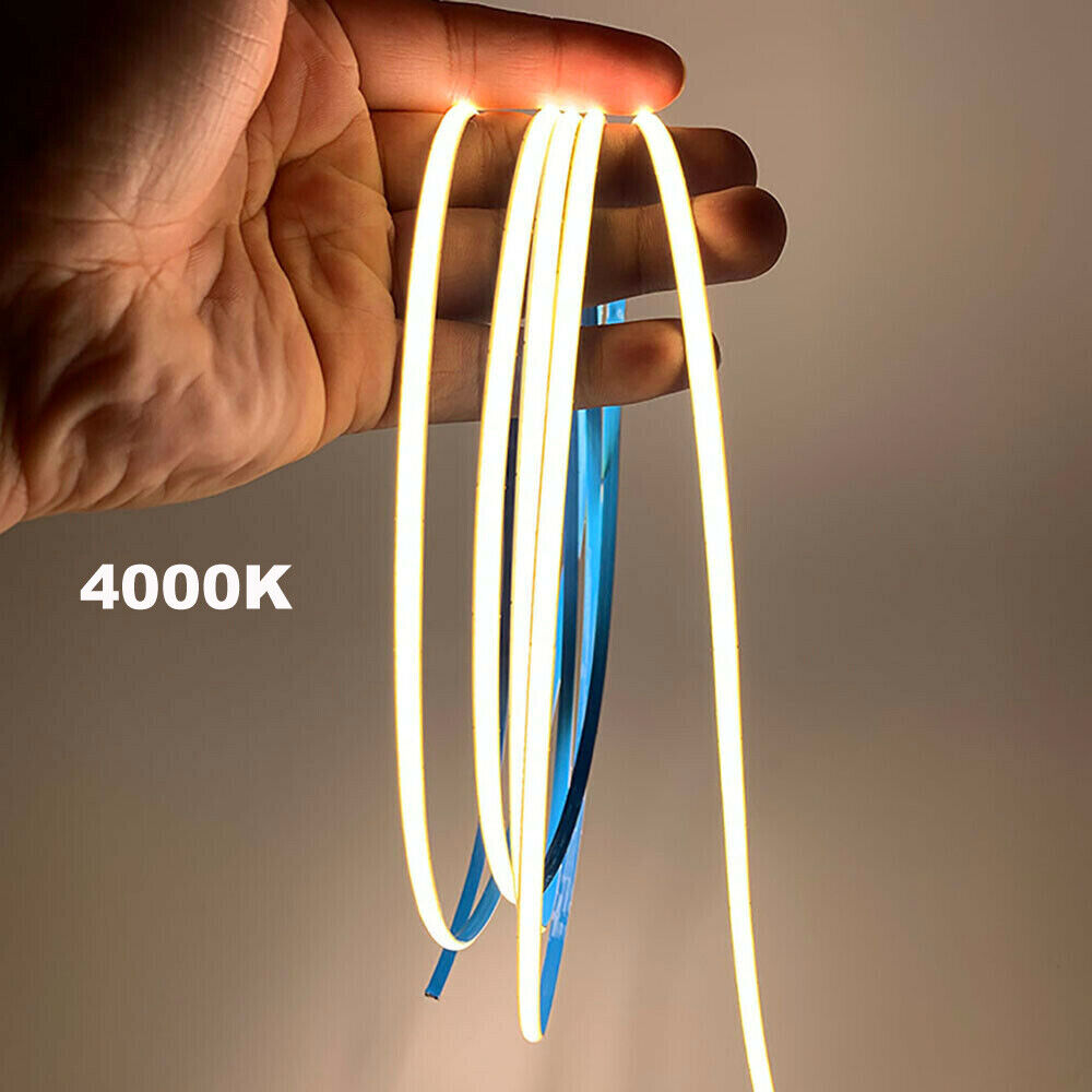 12V COB LED Strip 4mm Width 480LED/m High Bright Flexible Tape Lights Room Decor - Picture 13 of 15