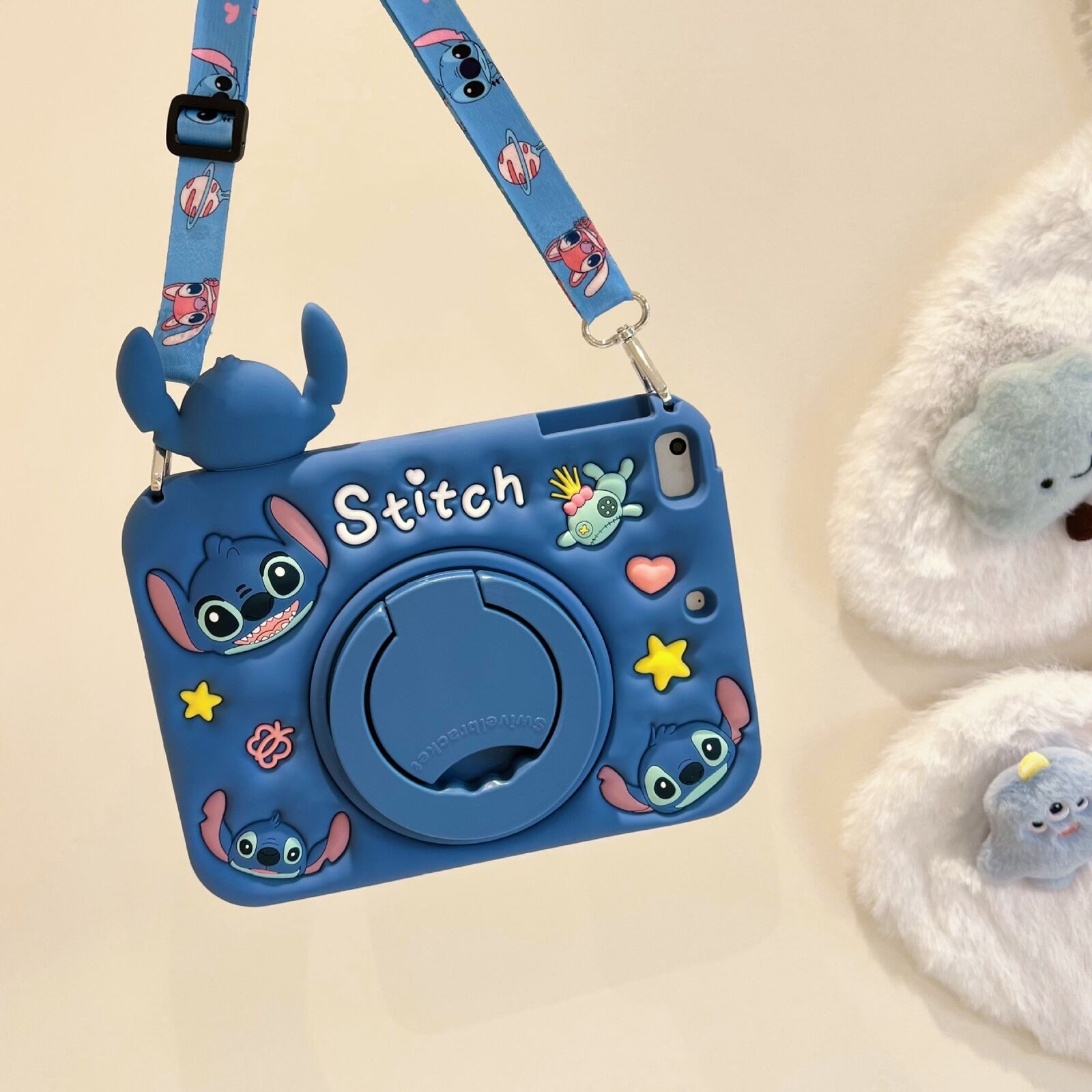 Stitch Angel Stand Case Shockproof Cover Strap For iPad 7/8/9/10th Air10.2'10.9' - Picture 20 of 25