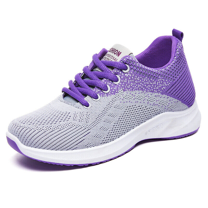 Damen Sneaker Laufschuhe Damen Schnürschuhe Flach Bequem Fitness Gym Sport Größe