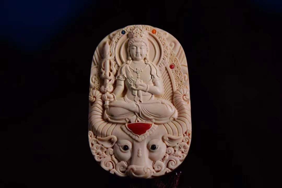 Carved Zodiac Natal Buddha Pendant Patron Saint Guanyin Pendant - Picture 23 of 33
