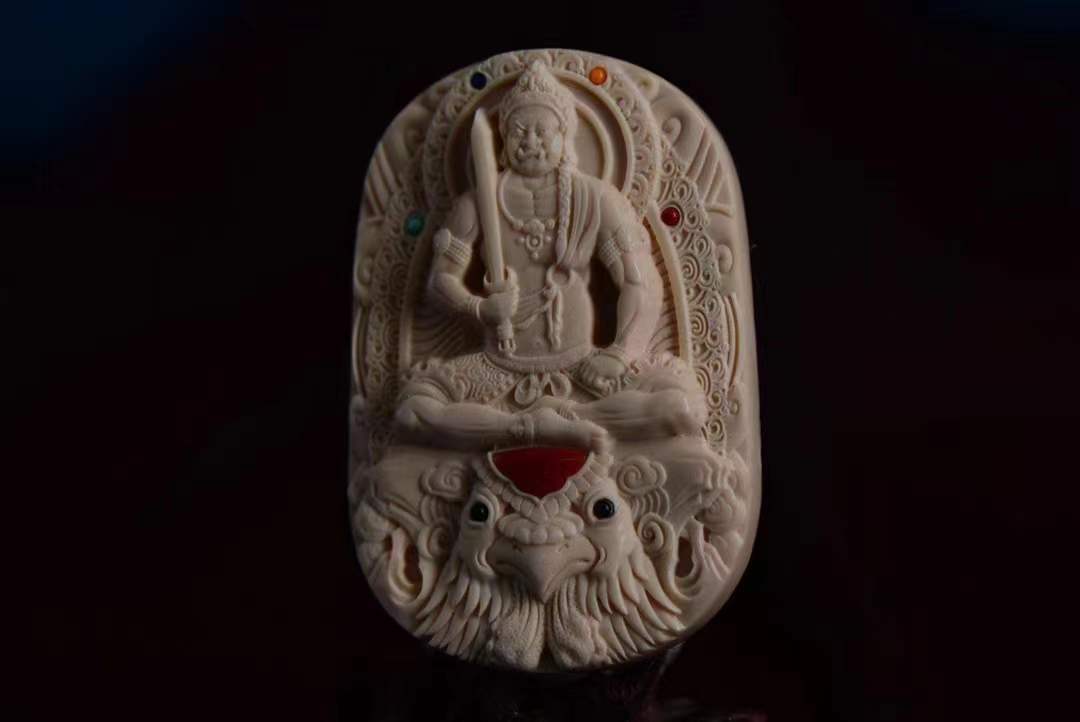 Carved Zodiac Natal Buddha Pendant Patron Saint Guanyin Pendant - Picture 31 of 33