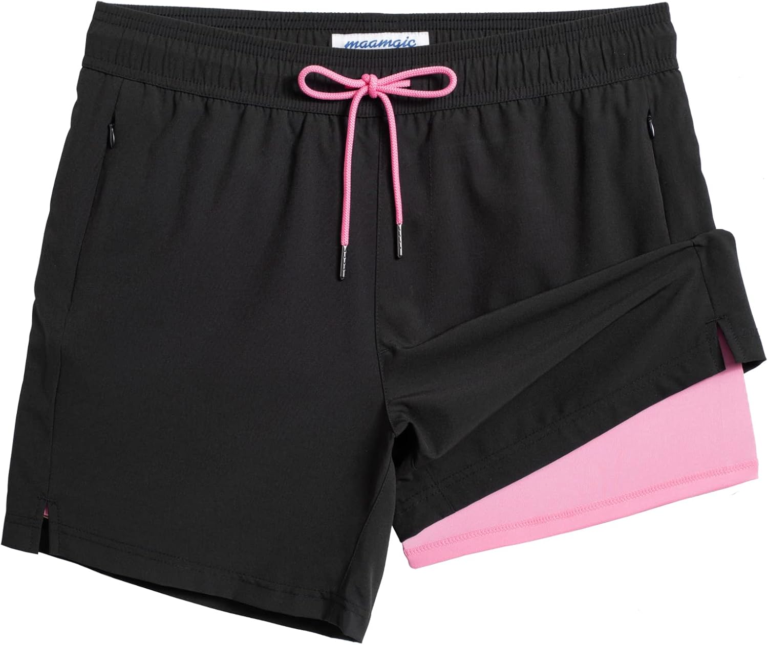 Men's 5" Quick-Dry Swim Trunks with Compression Liner & Zipper Pockets - Picture 26 of 55