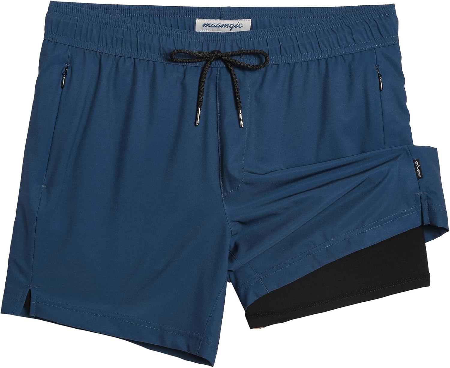 Men's 5" Quick-Dry Swim Trunks with Compression Liner & Zipper Pockets - Picture 28 of 55
