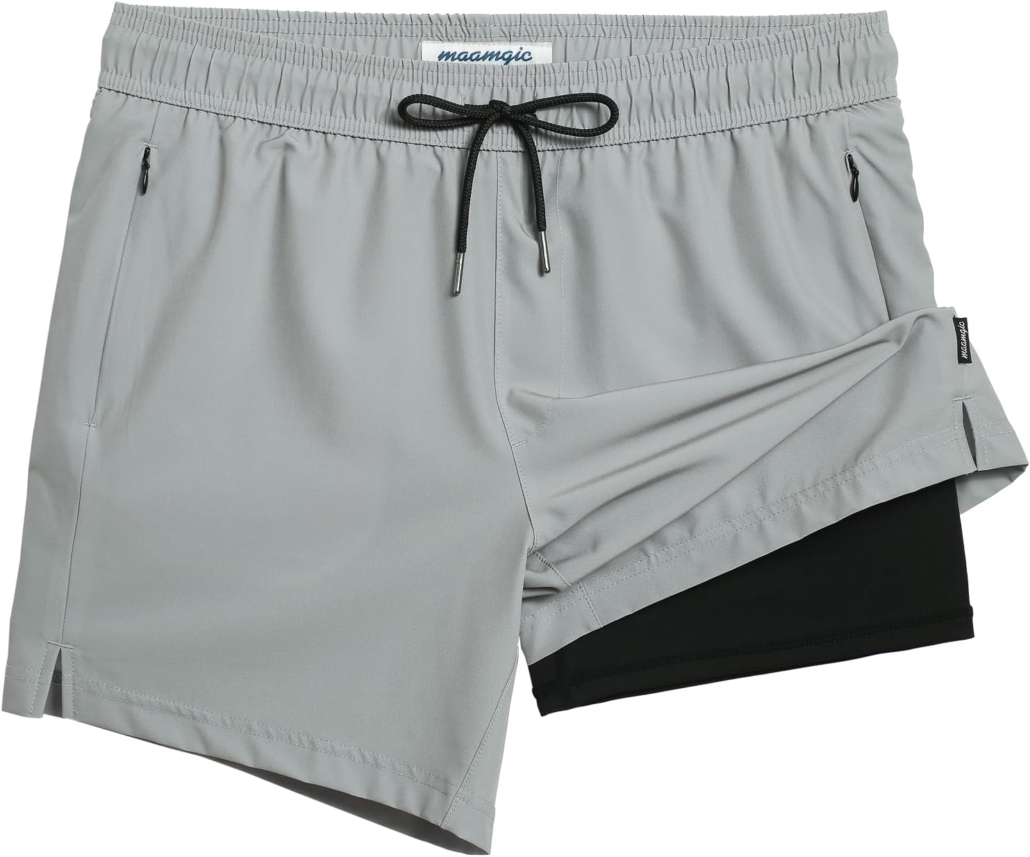 Men's 5" Quick-Dry Swim Trunks with Compression Liner & Zipper Pockets - Picture 29 of 55