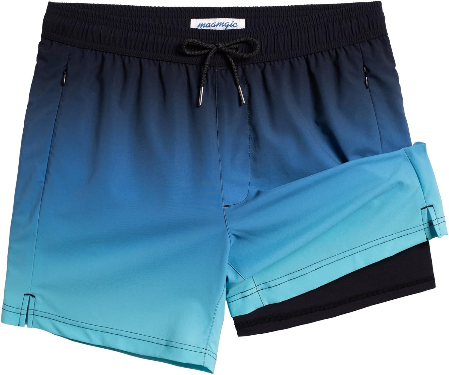 Men's 5" Quick-Dry Swim Trunks with Compression Liner & Zipper Pockets - Picture 31 of 55