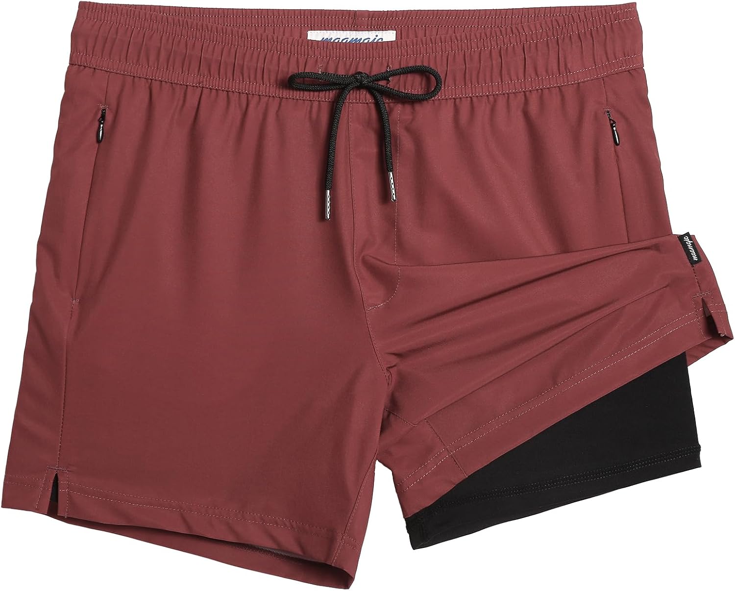 Men's 5" Quick-Dry Swim Trunks with Compression Liner & Zipper Pockets - Picture 39 of 55