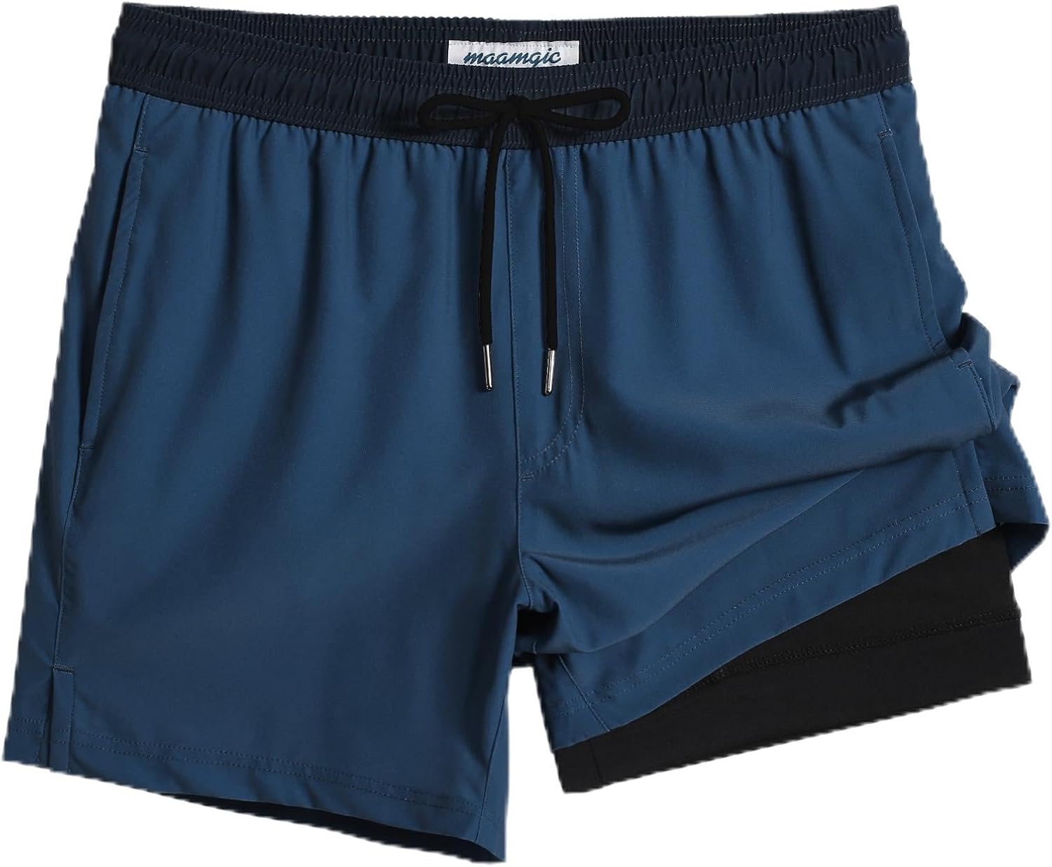 Men's 5" Quick-Dry Swim Trunks with Compression Liner & Zipper Pockets - Picture 44 of 55