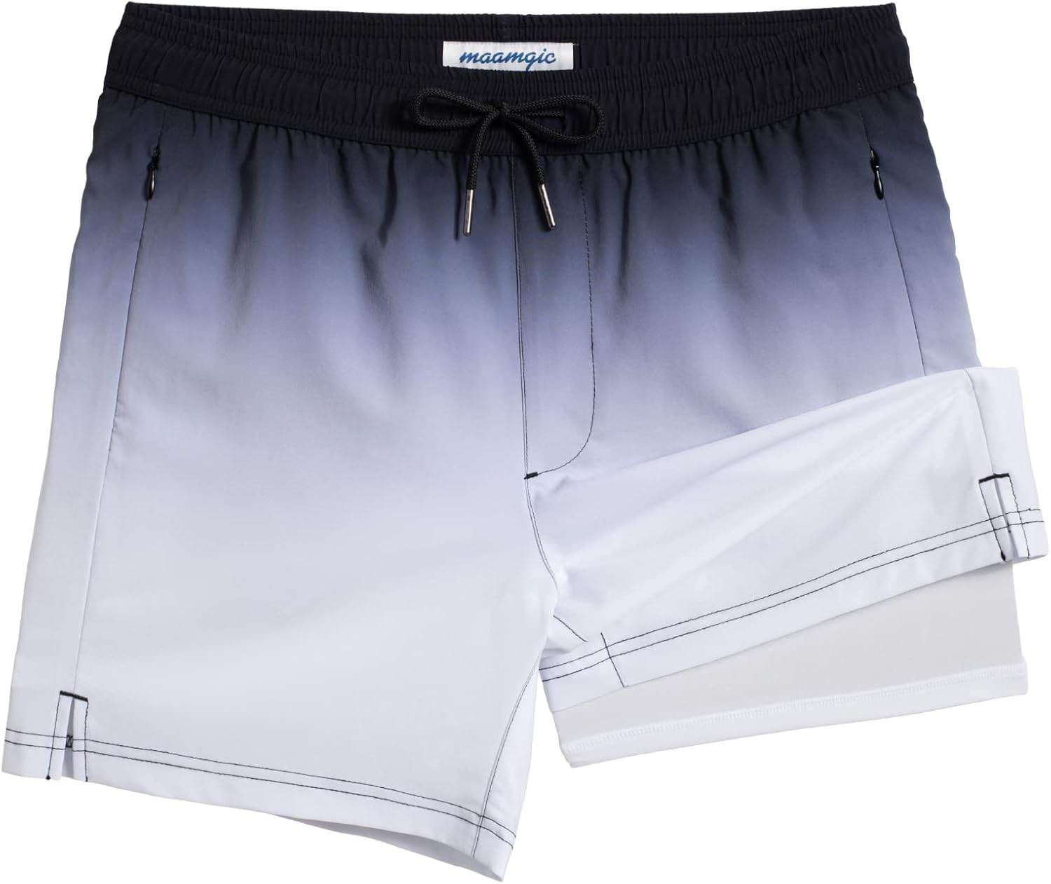 Men's 5" Quick-Dry Swim Trunks with Compression Liner & Zipper Pockets - Picture 47 of 55