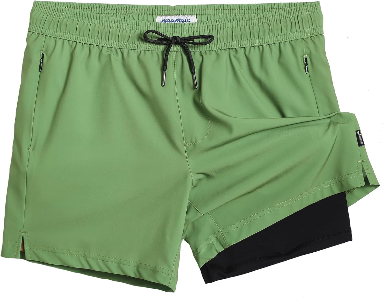Men's 5" Quick-Dry Swim Trunks with Compression Liner & Zipper Pockets - Picture 51 of 55