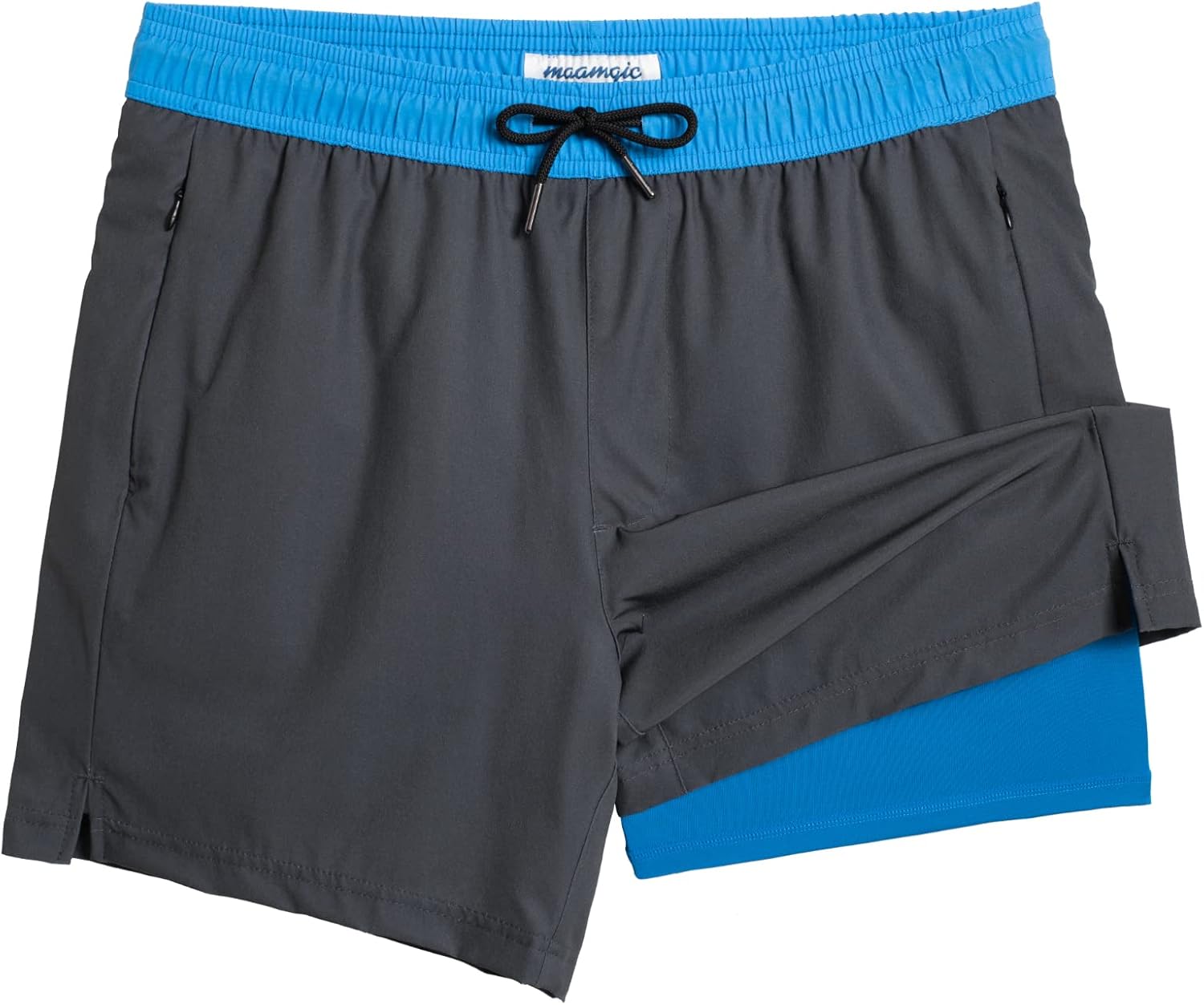 Men's 5" Quick-Dry Swim Trunks with Compression Liner & Zipper Pockets - Picture 52 of 55