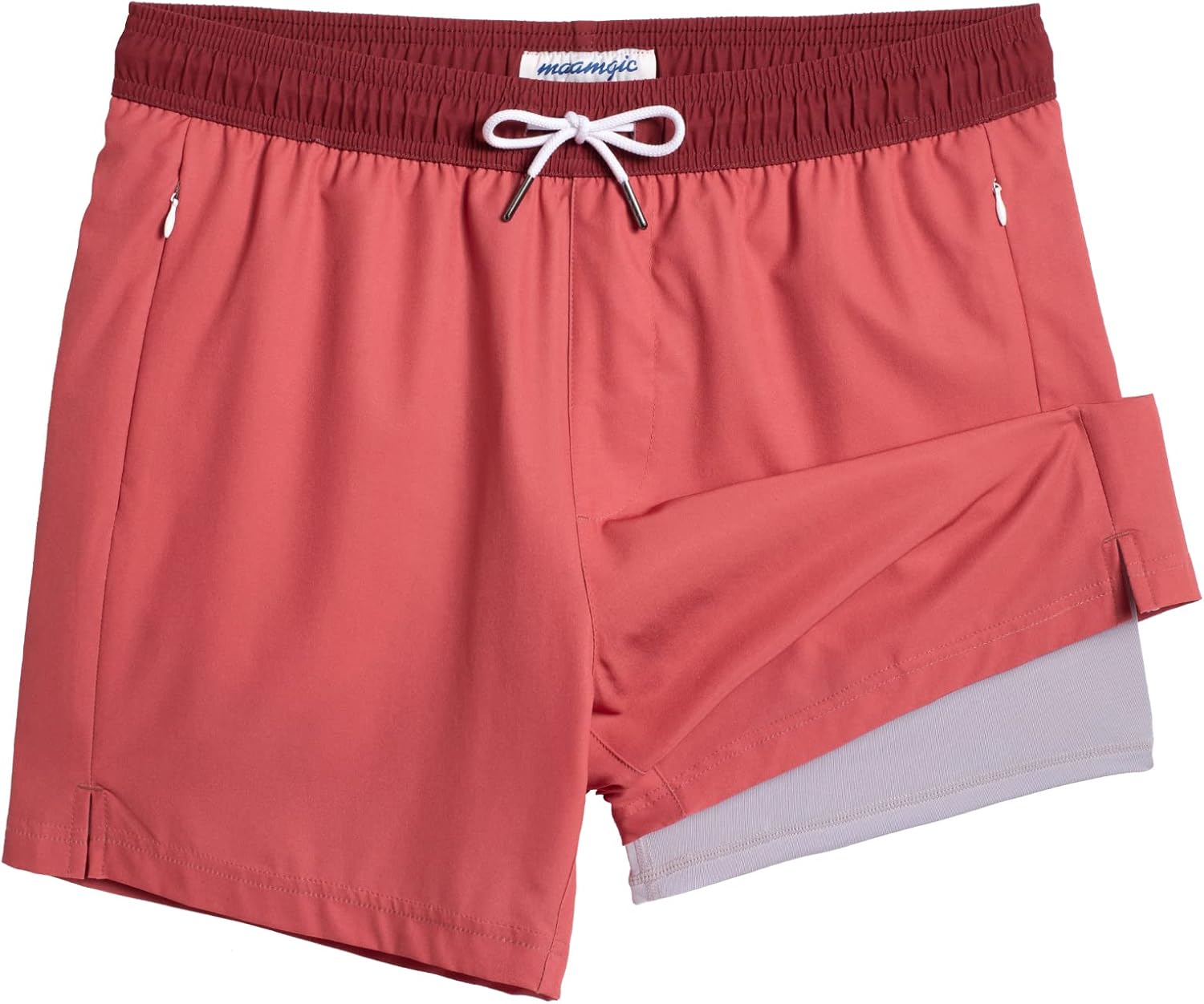Men's 5" Quick-Dry Swim Trunks with Compression Liner & Zipper Pockets - Picture 53 of 55