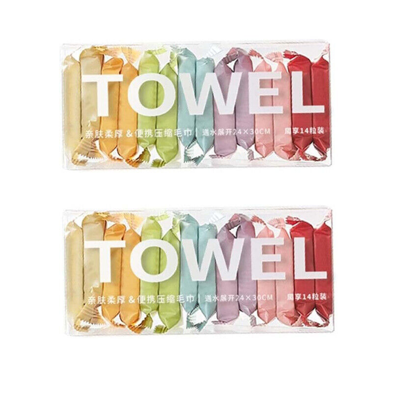 42X Compressed Towel Tablets Disposable Mini Travel Restaurant Barber Face Wipes - Picture 26 of 27