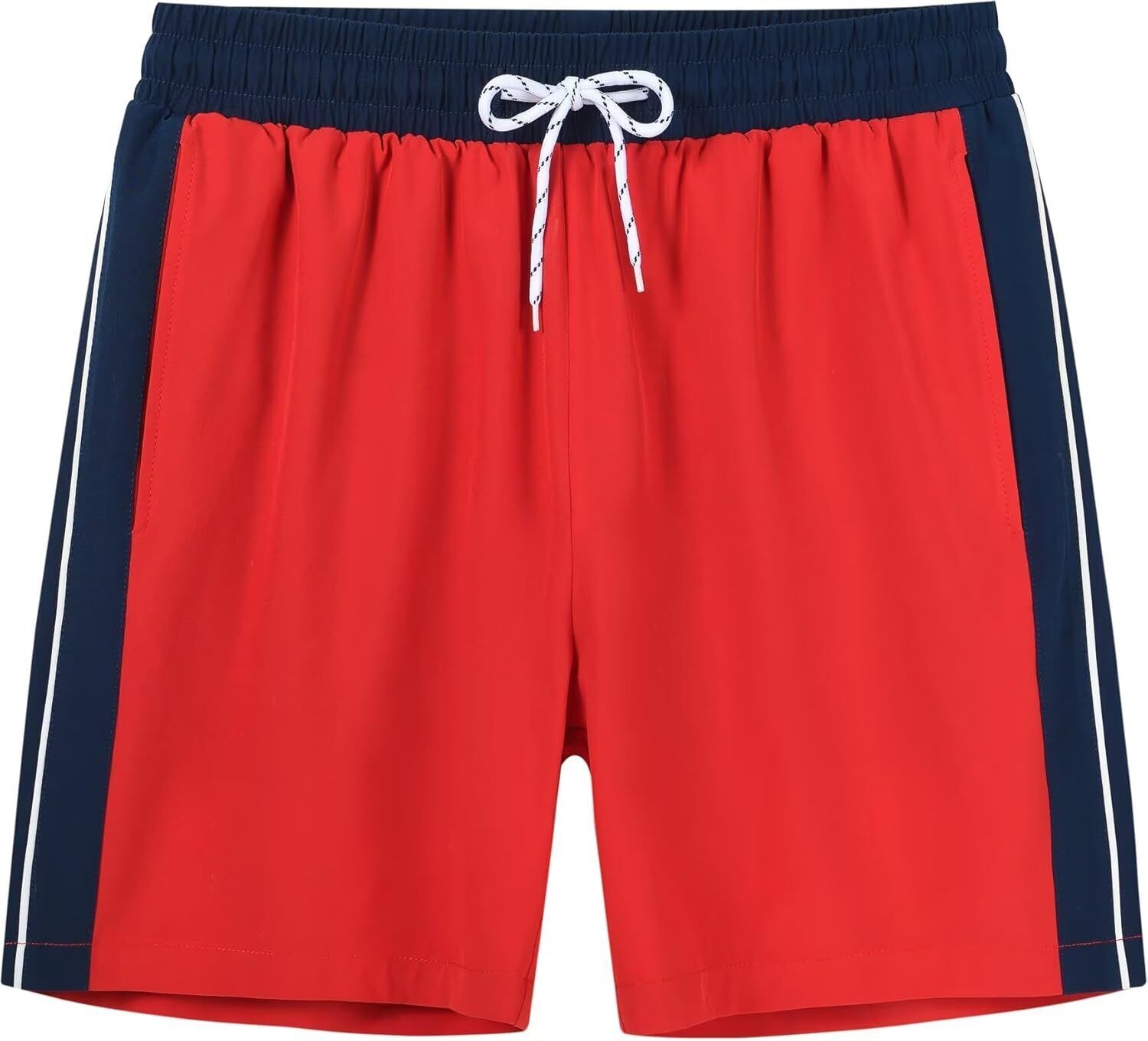 Men's Quick-Dry Swim Trunks, Beach Shorts with Zipper Pockets & Mesh Lining - Picture 32 of 54