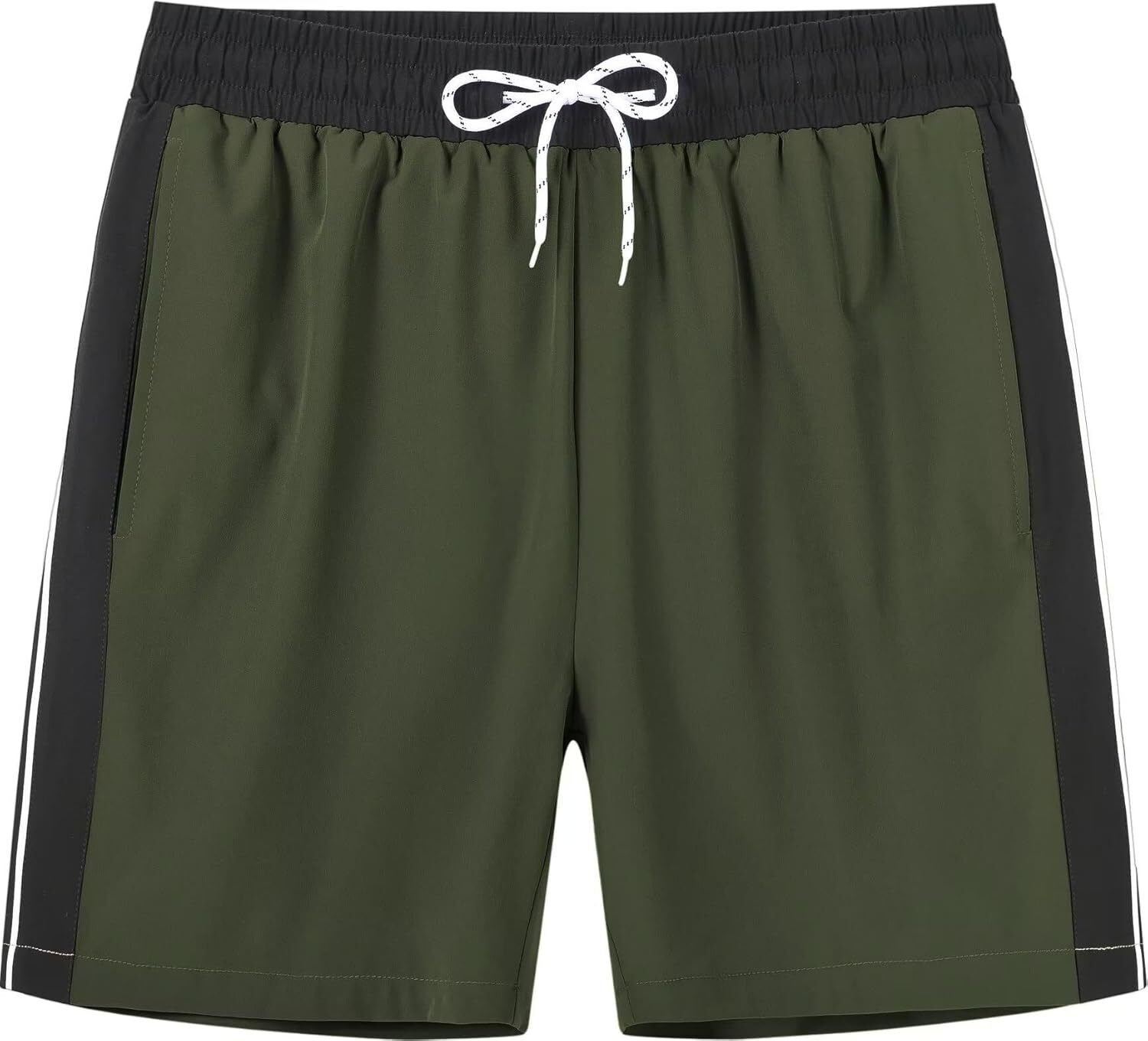 Men's Quick-Dry Swim Trunks, Beach Shorts with Zipper Pockets & Mesh Lining - Picture 38 of 54